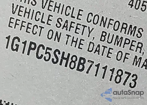 2011 Chevrolet Cruze Ls из США, поврежденный, VIN 1G1PC5SH8B7111873